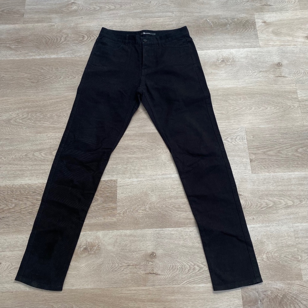 T Alexander Wang Black Cotton Lambskin Leather Pocket Jeans Women's Size 30x30 - Picture 2 of 12